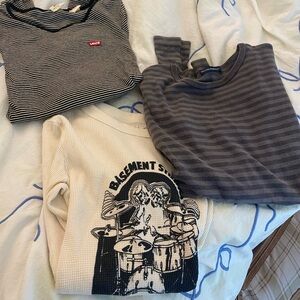 Brandy Melville and Levi’s long sleeve tops